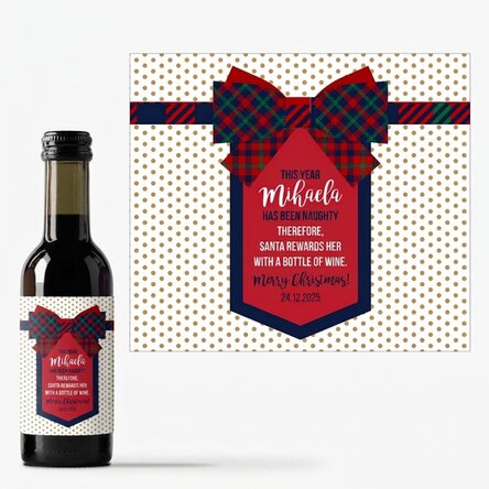 Mini wine bottle personalised with text - Fundita