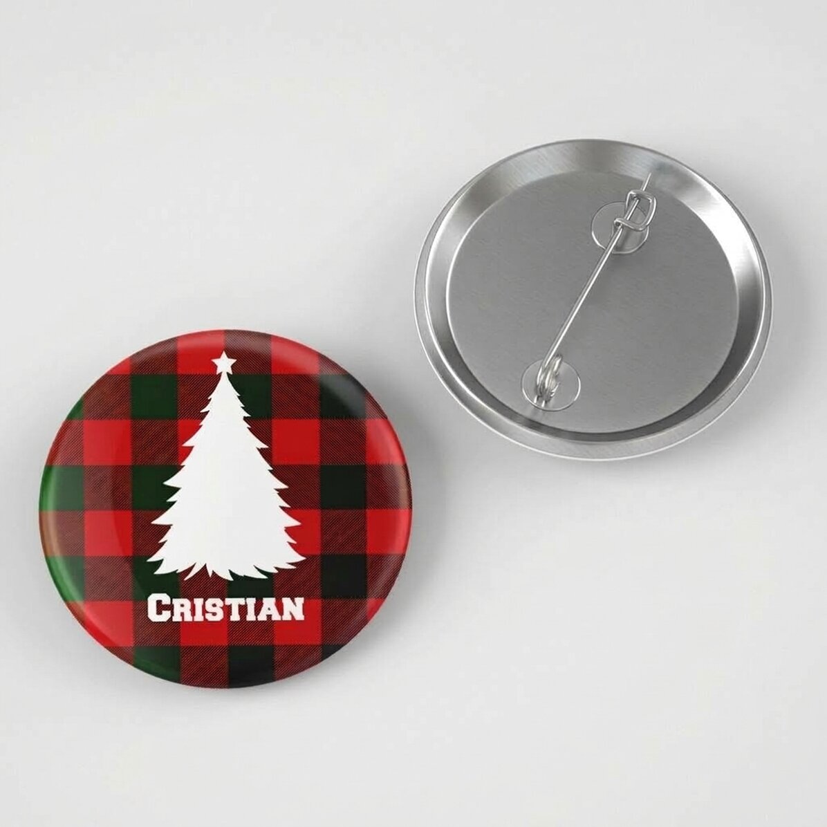 Personalised badge with text - Brad