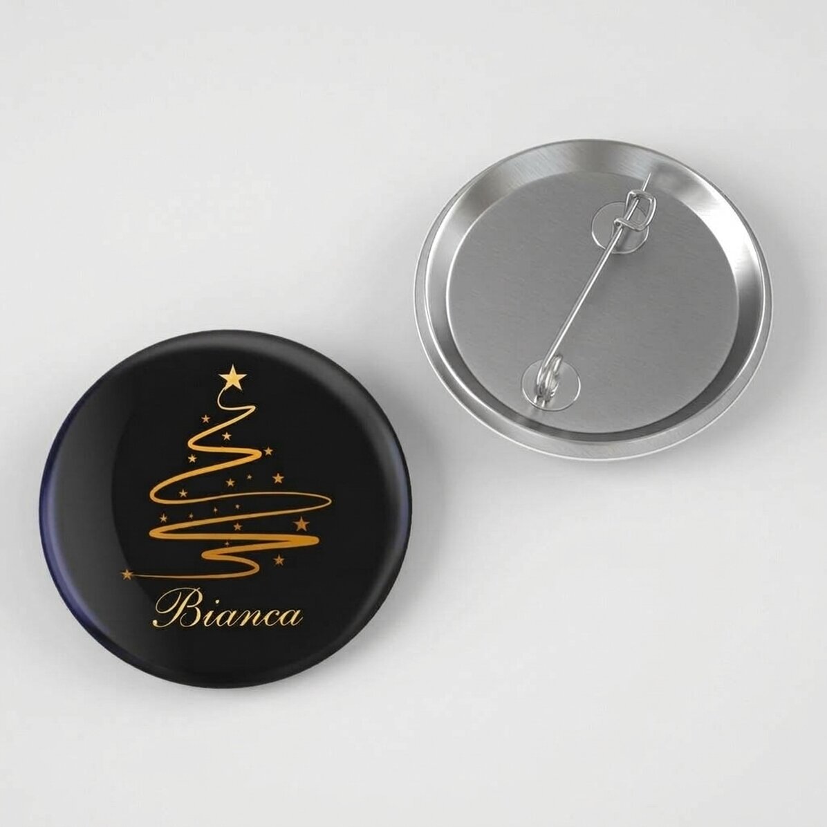 Personalised badge with text - Elegant fir tree design