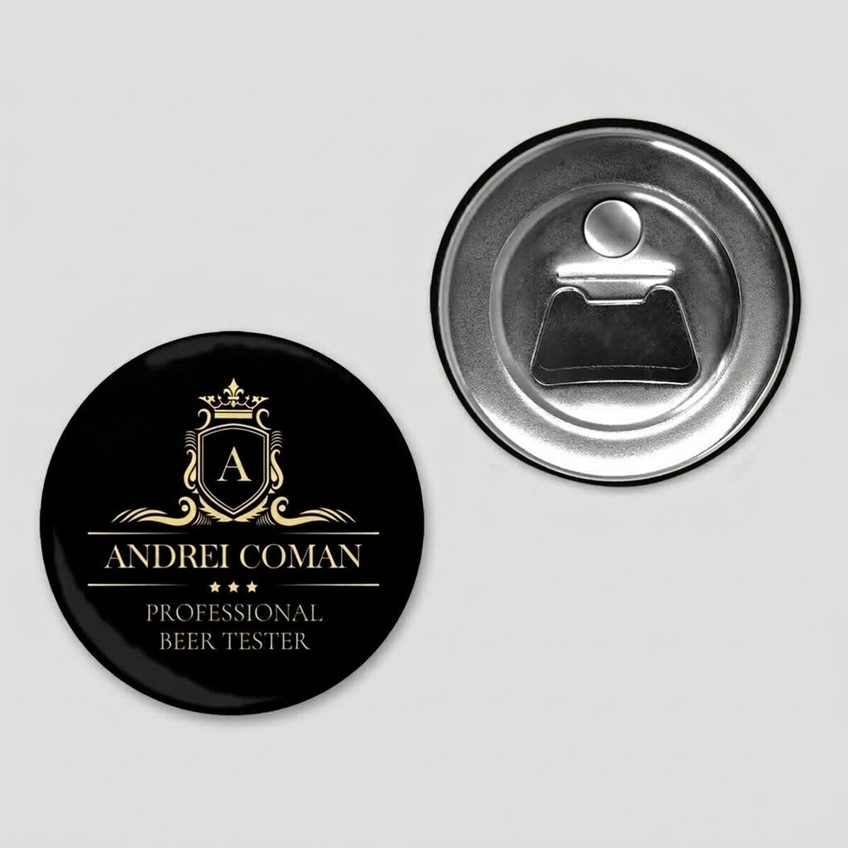 Personalised magnetic bottle opener with text - Premium
