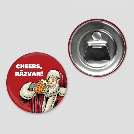 Personalised bottle opener with text - Santa Claus