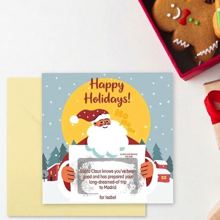 Personalised scratch card with message - News from Santa Claus