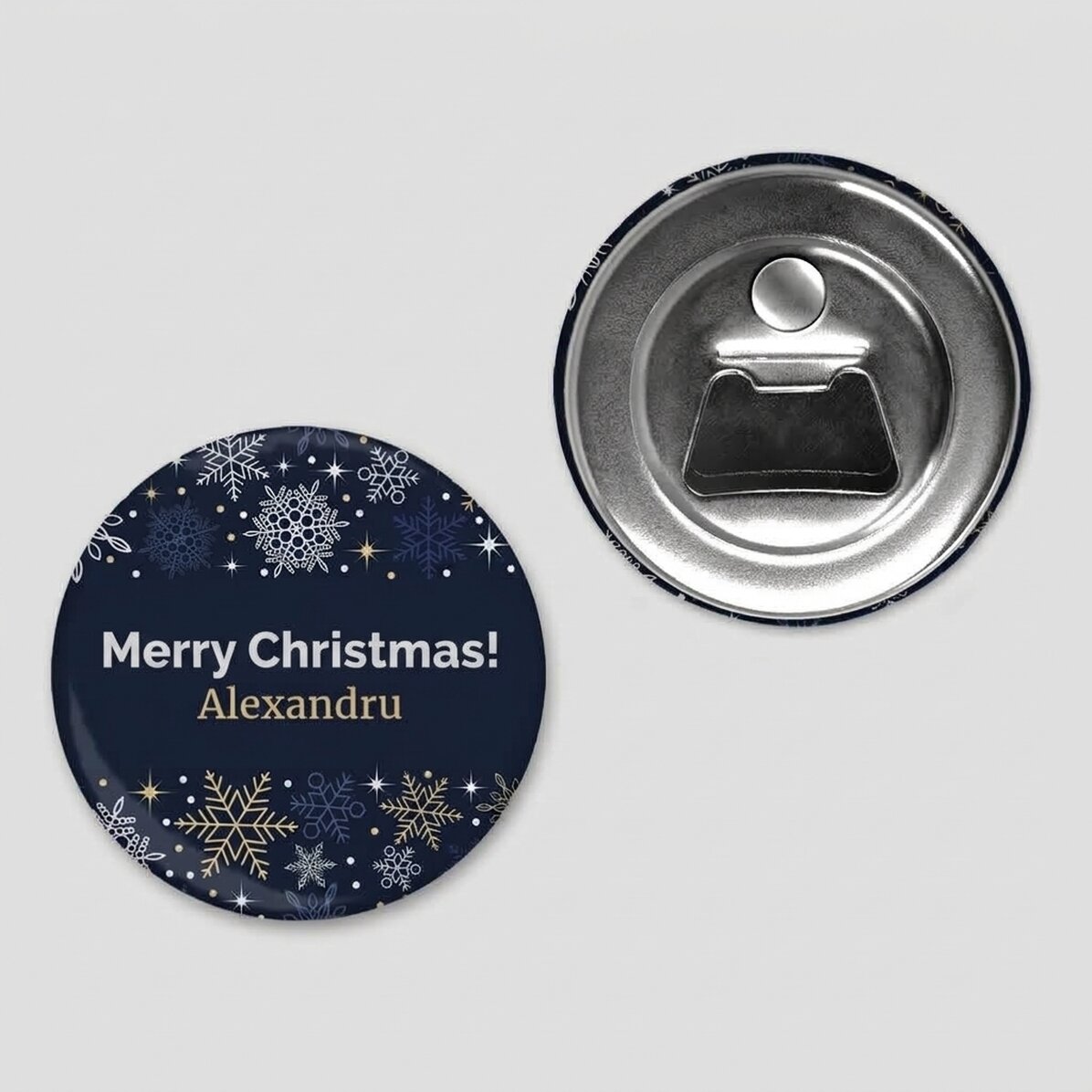 Personalised bottle opener with text - Christmas frame