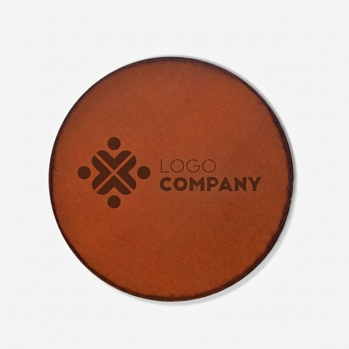 Personalised leather cup holder with logo