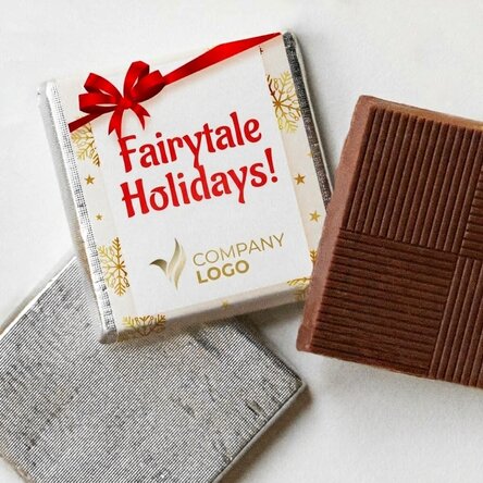 Mini chocolate personalised with logo and message - Golden flakes