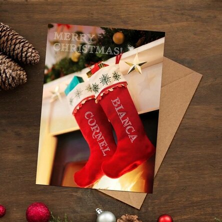 Personalised magnetic card with Christmas text - The Magic of Christmas