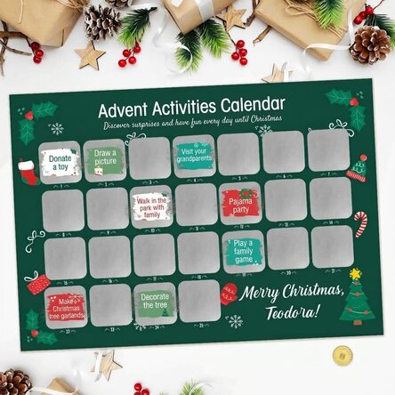 Personalised Advent poster with messages - Activities
