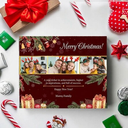 Personalised box of chocolates with a photo and text - Family gift