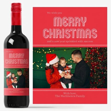 Personalised wine with photo and message - Family moments