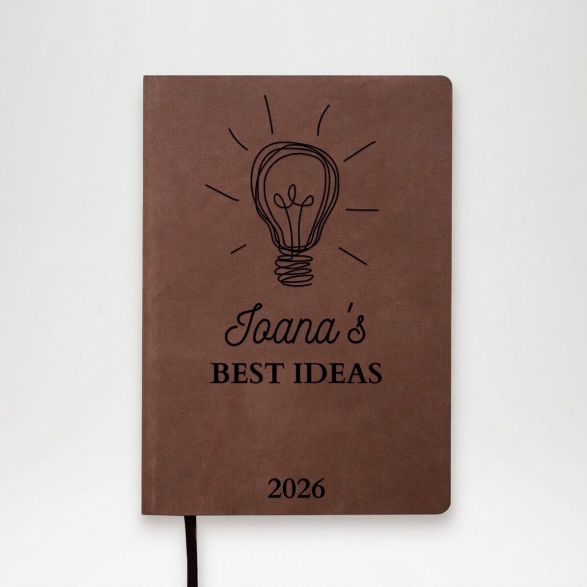 Personalised leather diary with text - My ideas