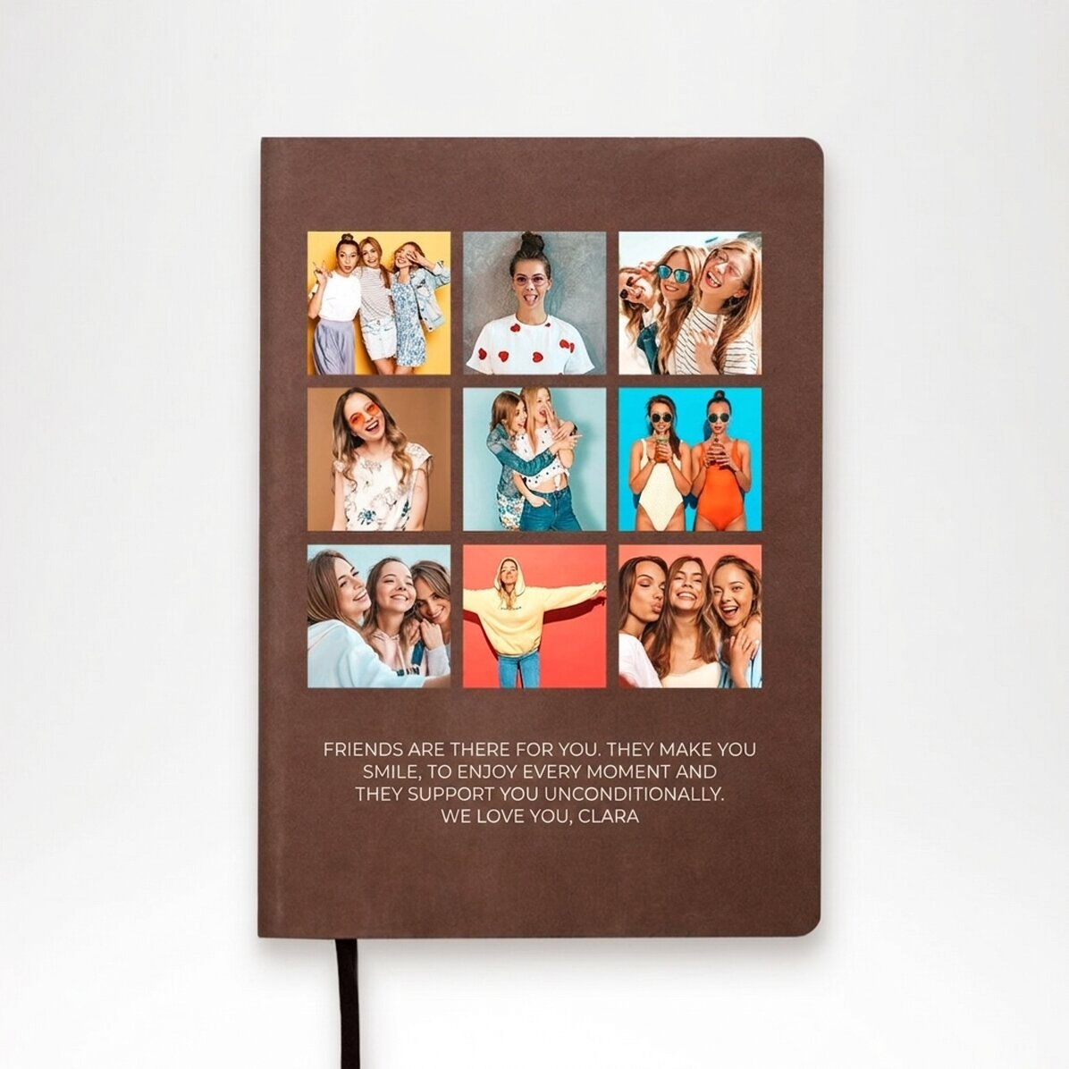 Personalised diary with 9 photos and text