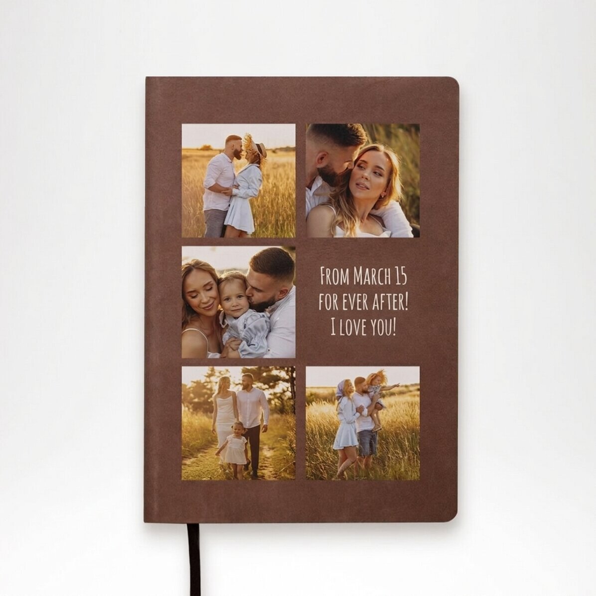 Personalised diary with 5 photos and text