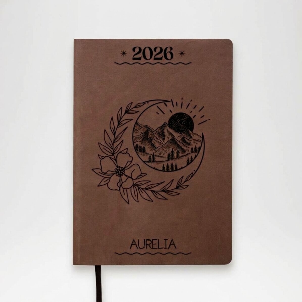 Personalised leather diary with text - Dream