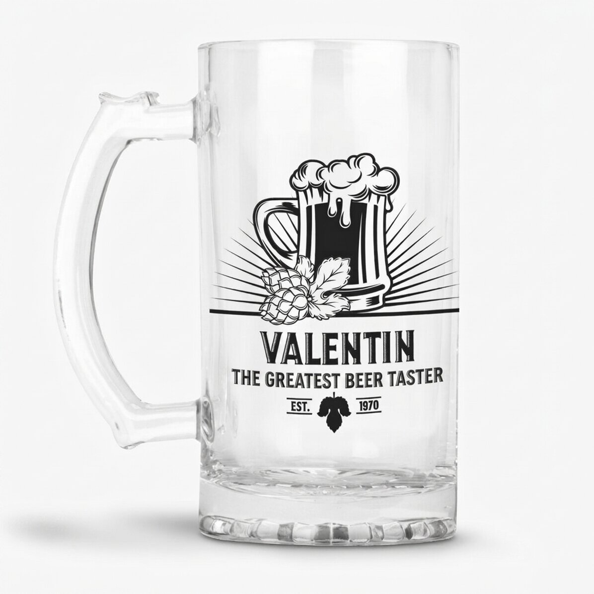 Personalised beer mug with text - Beer taster