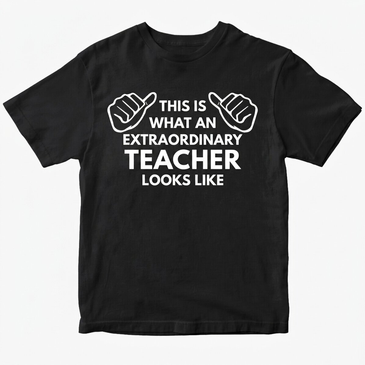 Custom cotton T-shirt with text - This is what it looks like...