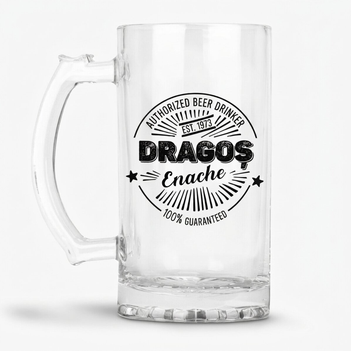 Personalised beer mug with text - Authorised beer drinker