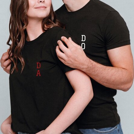 Personalised cotton T-shirt with initial - Playing cards