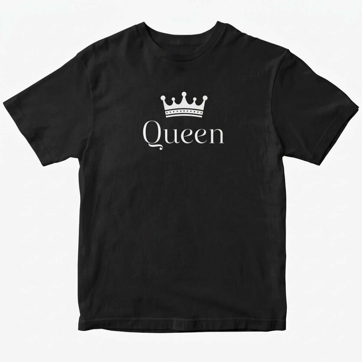 Custom cotton T-shirt with text - King & Queen