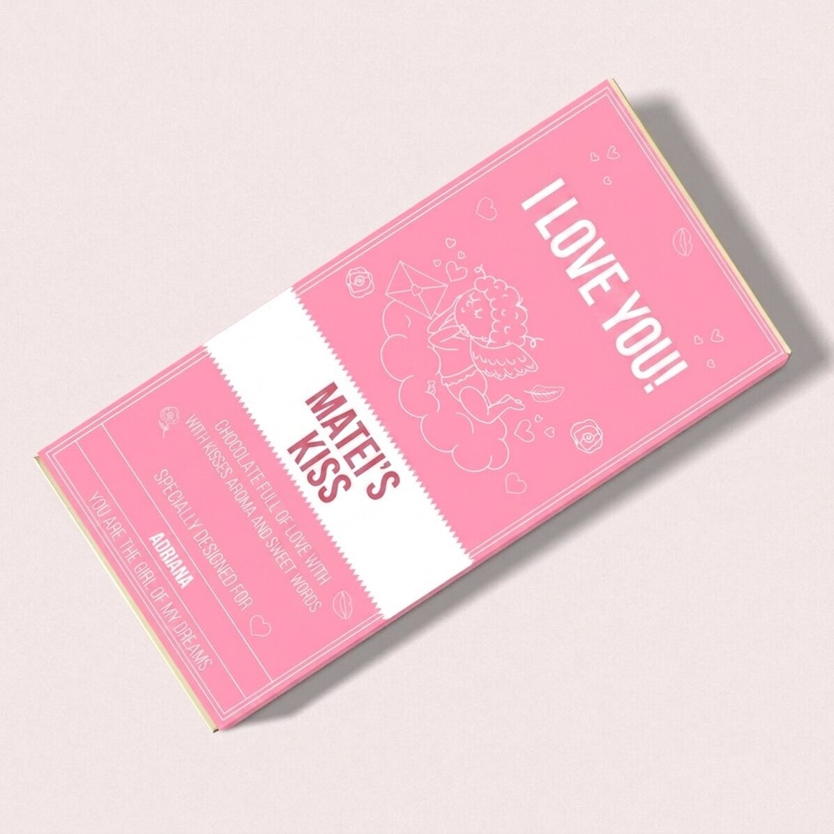 Personalised chocolate with message - Cupid