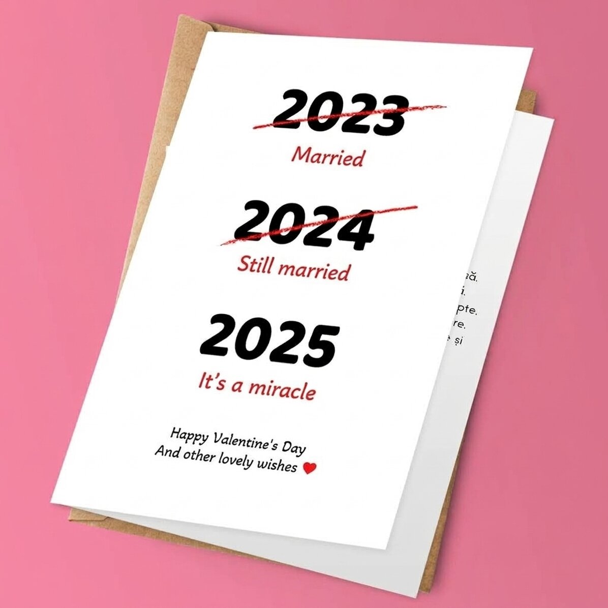 Funny personalized greeting card with text for Valentine