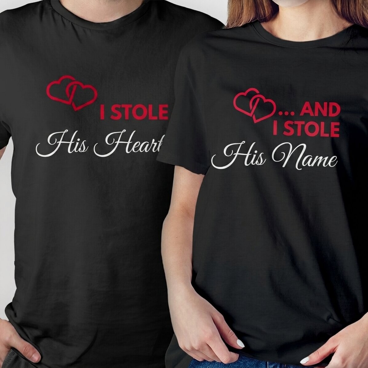 Custom cotton T-shirt with text - I steal it