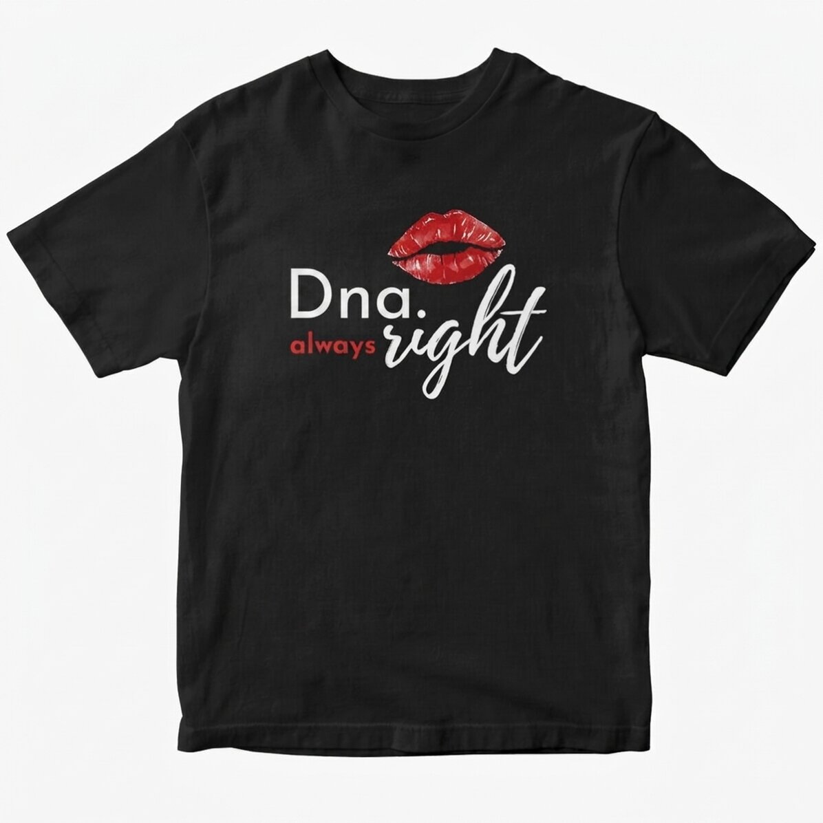 Custom cotton T-shirt with text - Mrs. Always Right