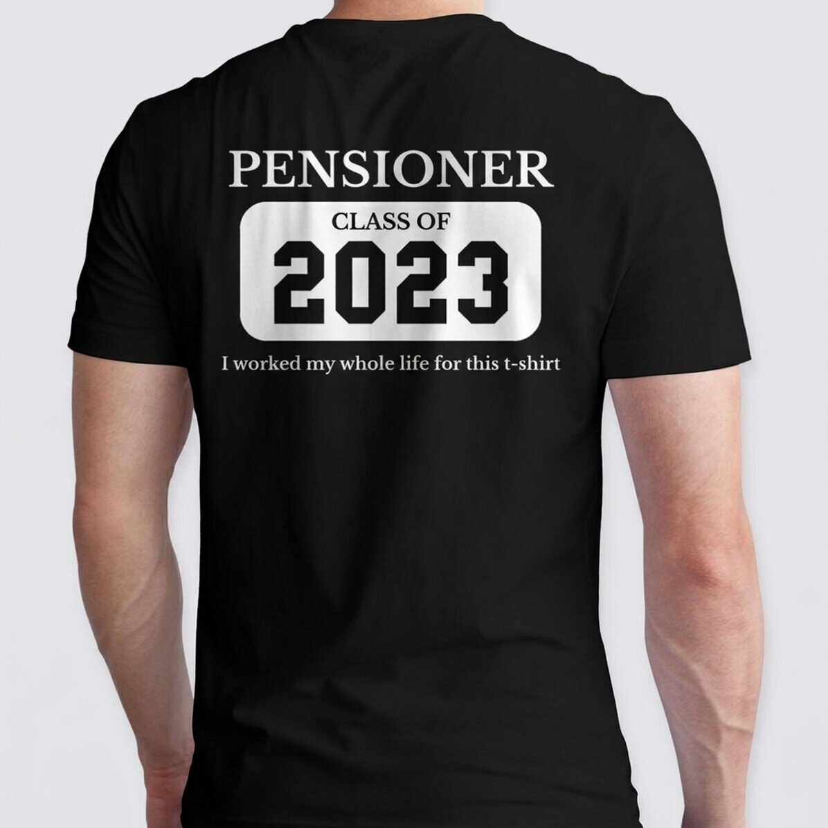 Custom cotton T-shirt with text - Retirement