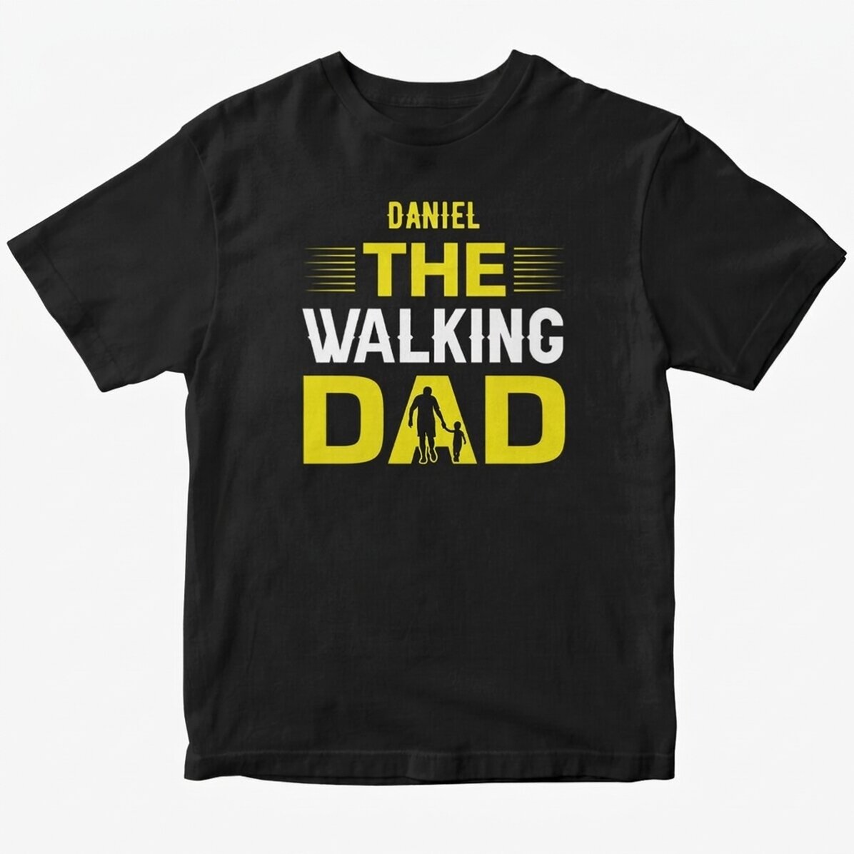 Custom cotton T-shirt with text - The Walking Dad