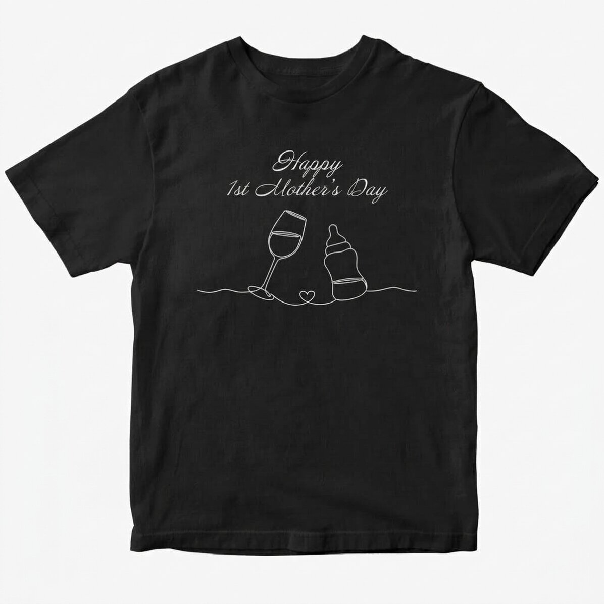 Personalised cotton T-shirt with text for expectant mothers