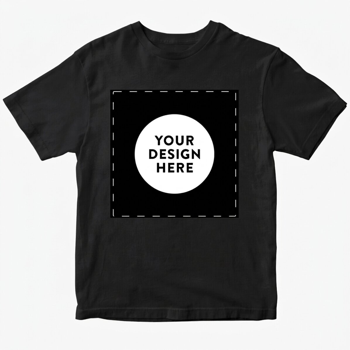 Custom cotton T-shirt with your square graphic