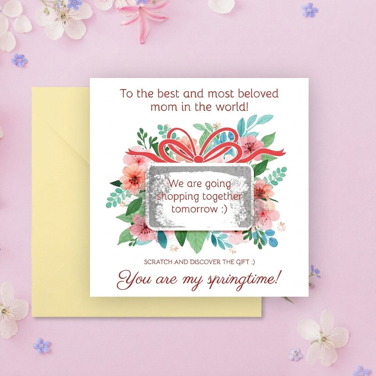 Personalised scratch card with message - Gift