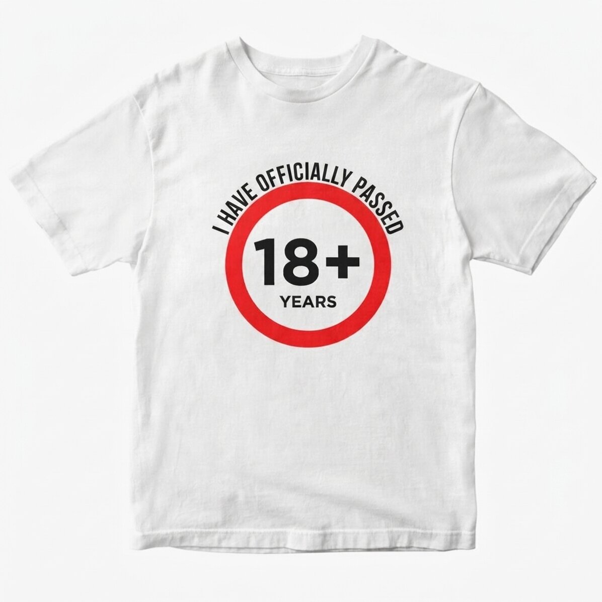 Custom cotton T-shirt with text - 18 years old