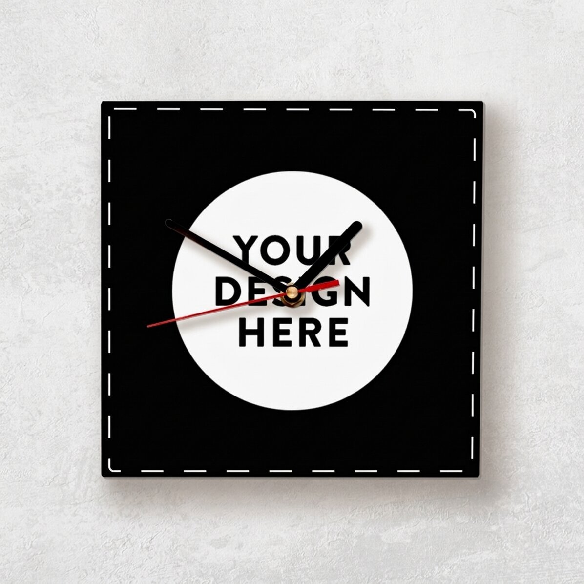 Personalised square clock with your own graphics