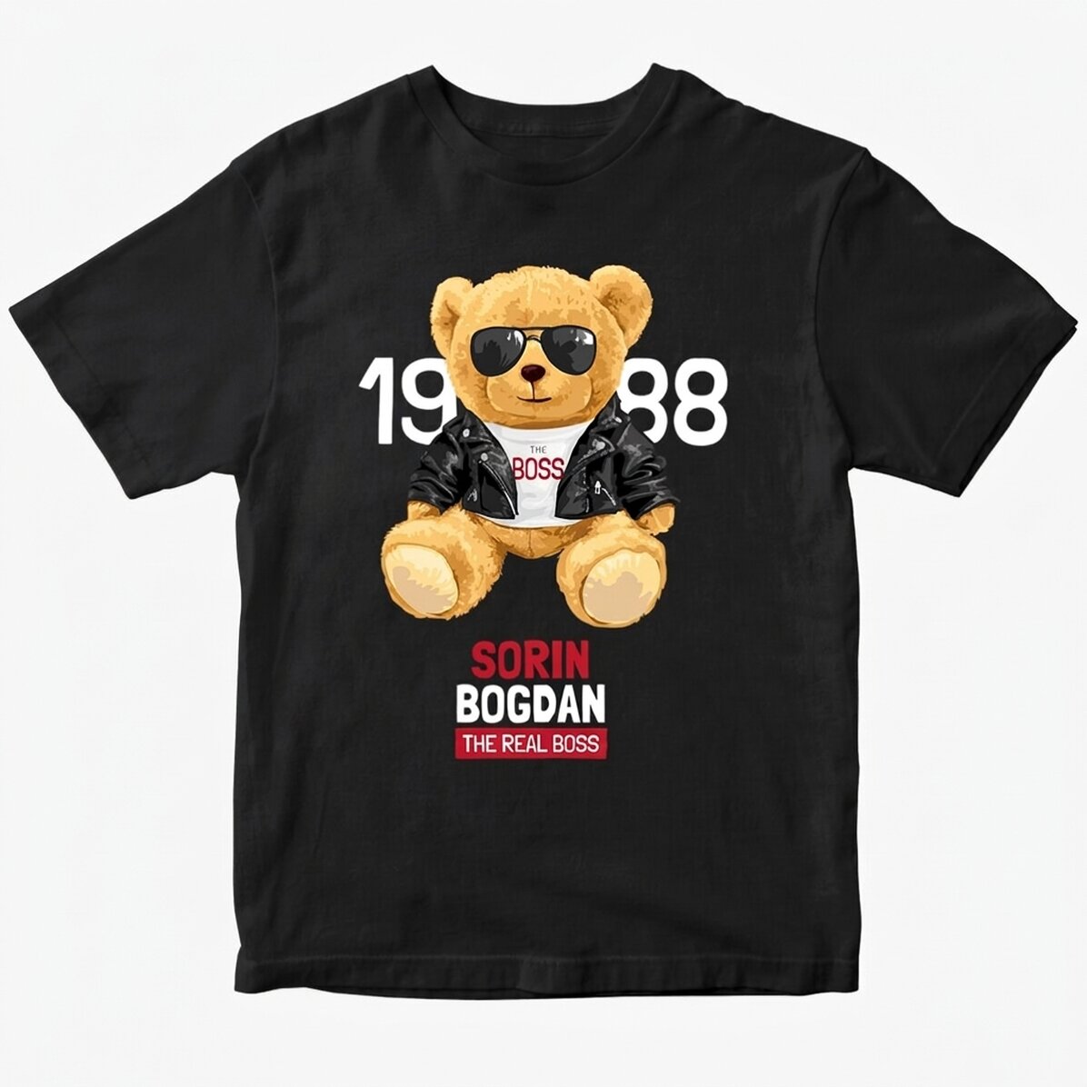 Custom cotton T-shirt with text - Like a boss
