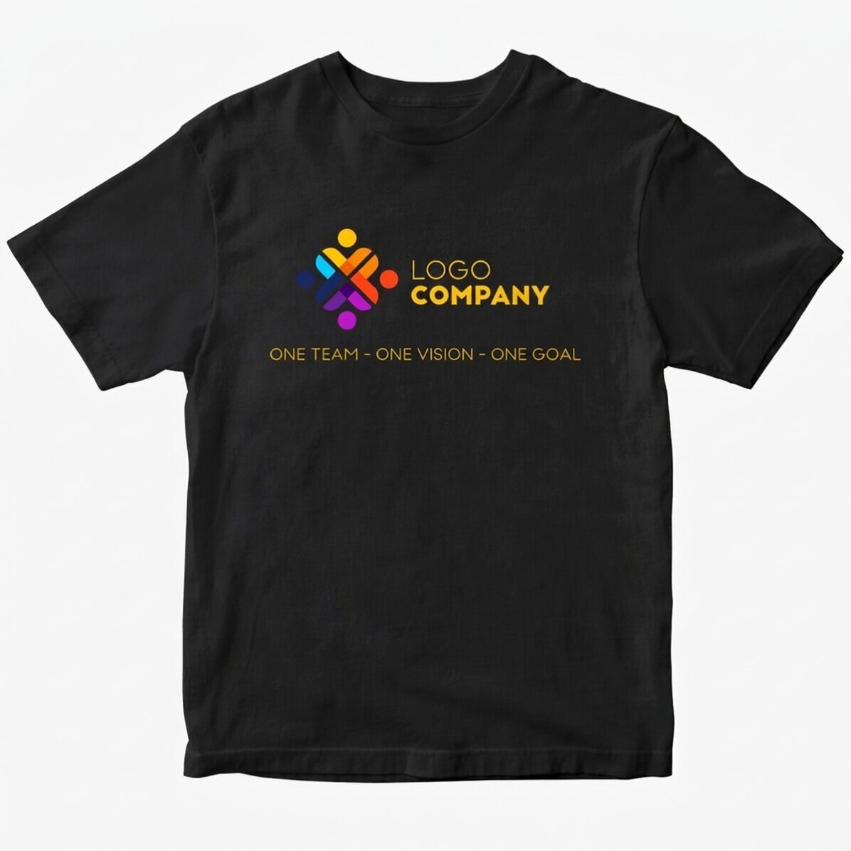 Custom cotton T-shirt with logo and text