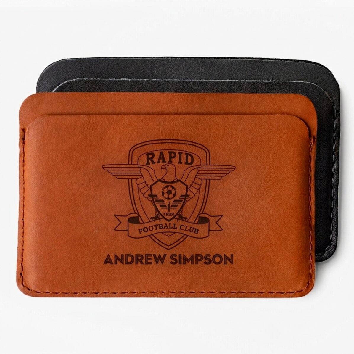 FC Rapid leather wallet personalised with name