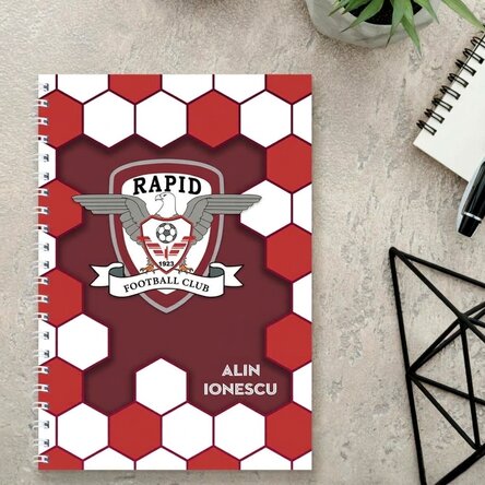 Personalised FC Rapid notebook with name - Ball model