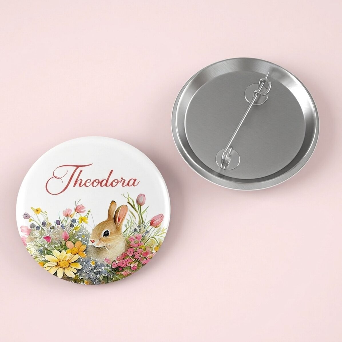 Personalised badge with name - Easter bunny