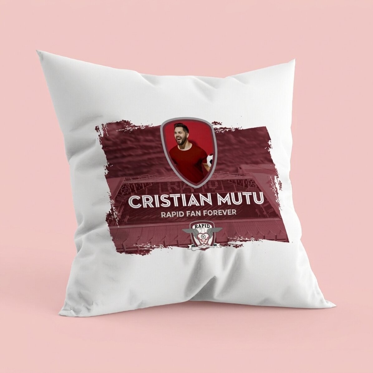 FC Rapid 1923 cushion personalised with name and photo - Rapidist forever