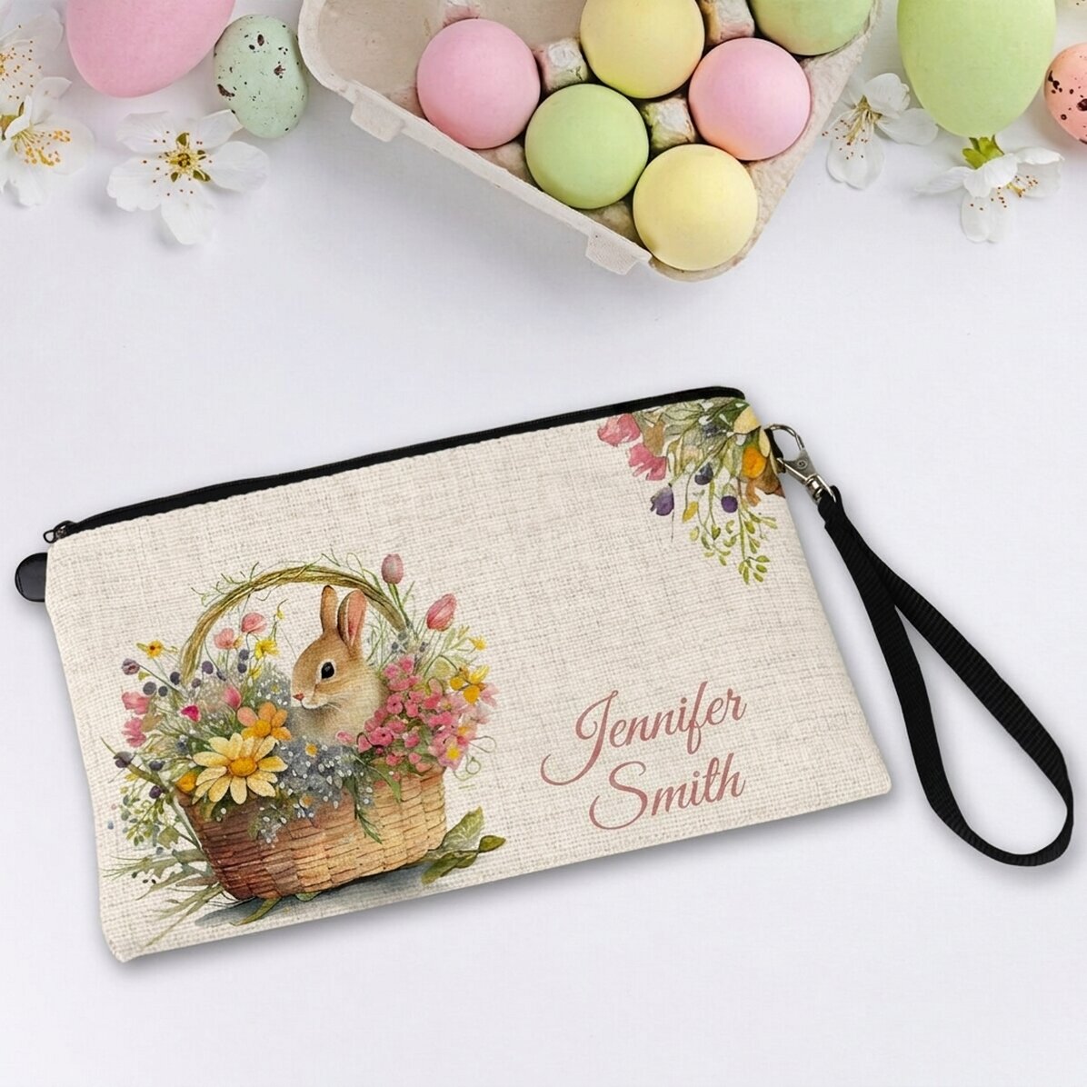 Personalised accessory bag with name - Bunny