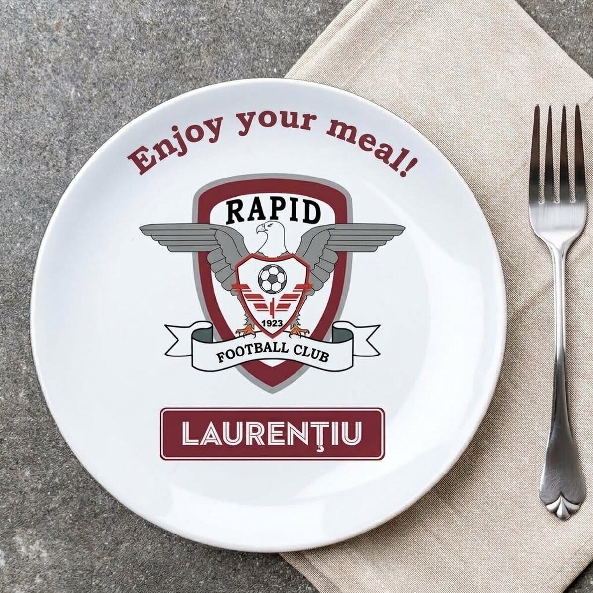 FC Rapid plate personalised with name
