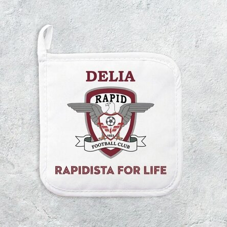 FC Rapid hot pot holder personalised with name and message