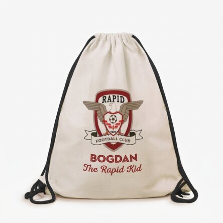 FC Rapid backpack personalised with name and message