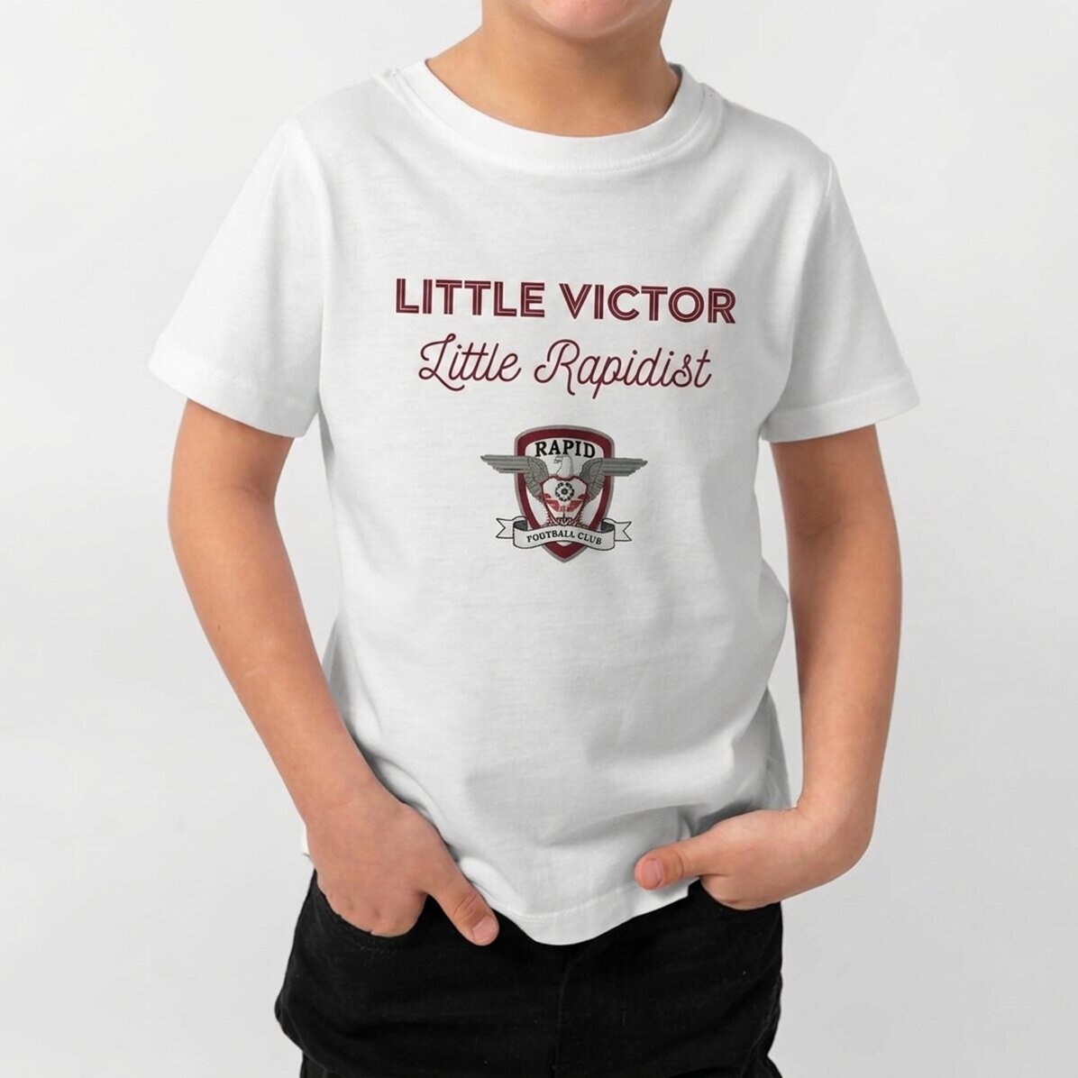 FC Rapid cotton T-shirt for children, personalised with name