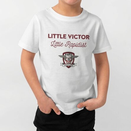 FC Rapid cotton T-shirt for children, personalised with name