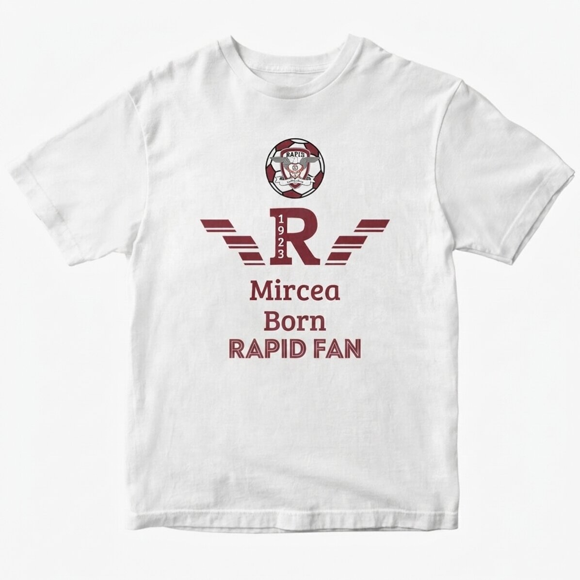 FC Rapid 1923 customised cotton T-shirt with text - Born Rapidist