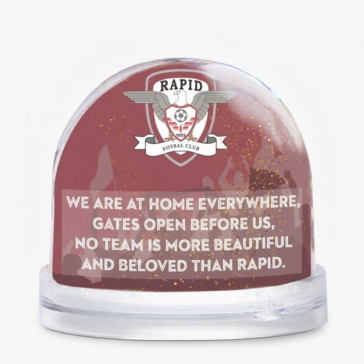 FC Rapid desk globe personalised with name and message