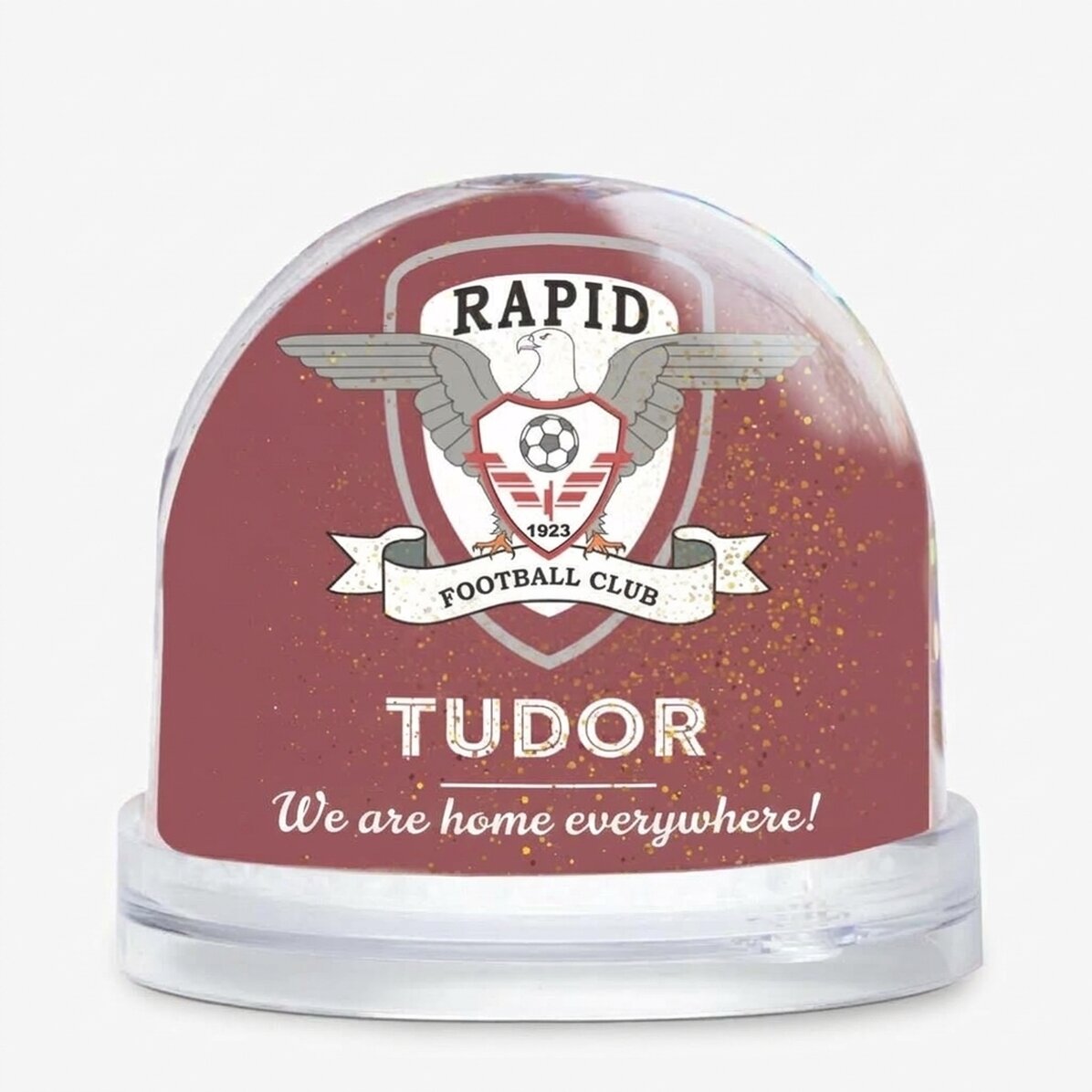 FC Rapid desk globe personalised with photo and message