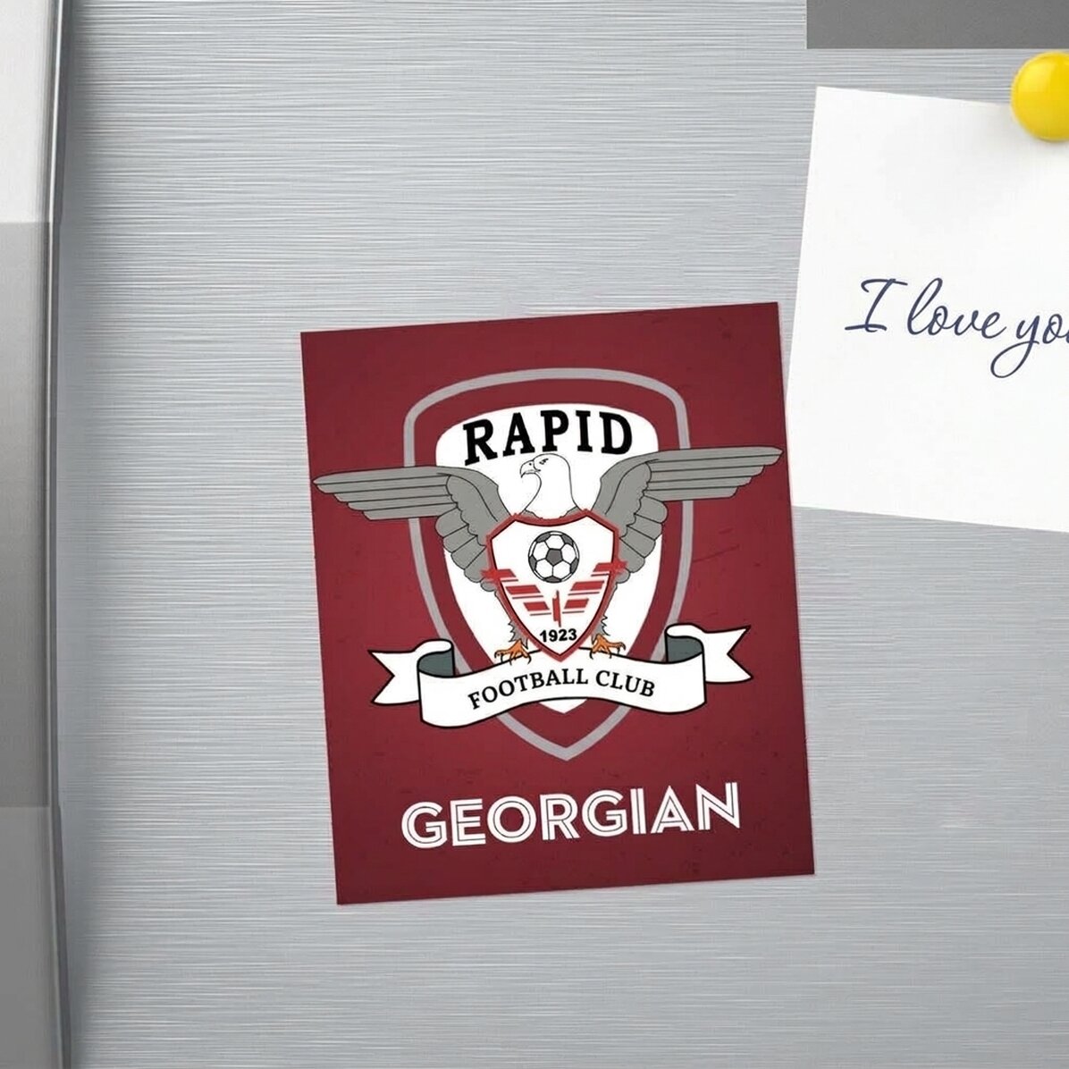 Magnet FC Rapid 10x12 cm personalised with name