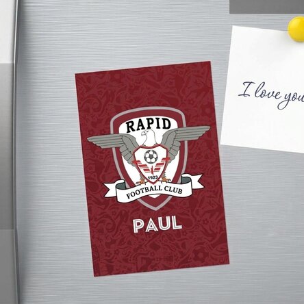 Magnet FC Rapid 10x15 cm personalised with name